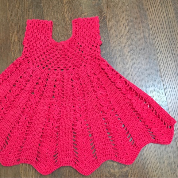 Red Crocheted Dress - Picture 5 of 5